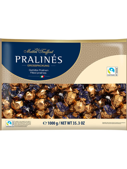 Pralinen Milchschokolade mit Cappuccinocremefüllung