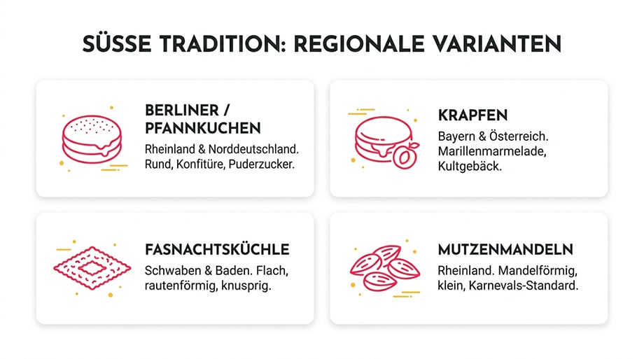 Infografik: Regionales Faschingsgebäck im Überblick